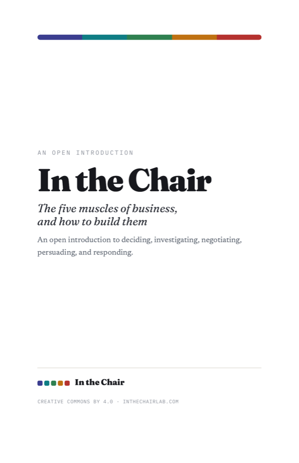 Cover of In the Chair: the five muscles of business, and how to build them